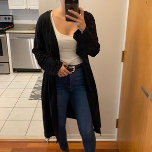 Guess black drape trench coat, size US S